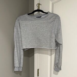 Gray Cropped Sweater